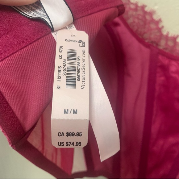 Victoria’s Secret Unlined Lace-Up Velvet Corset Top Size Medium New NWT - Picture 9 of 11